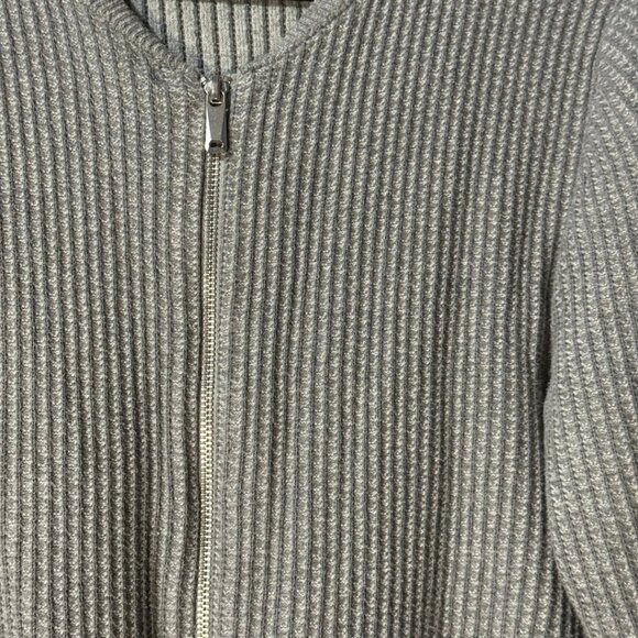 Jack & Jones Gray Rib-Knit Cardigan – Size M – New Without Tags - Picture 2 of 5